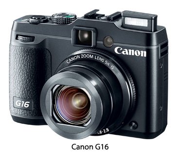 Front view of Canon G16