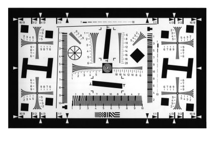 Image quality resolution test chart