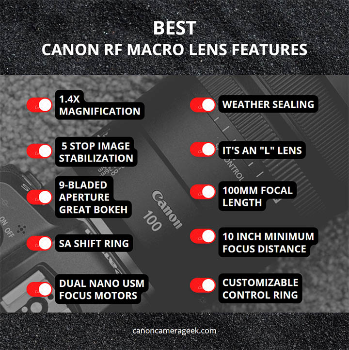 Infographic RF 100mm macro lens