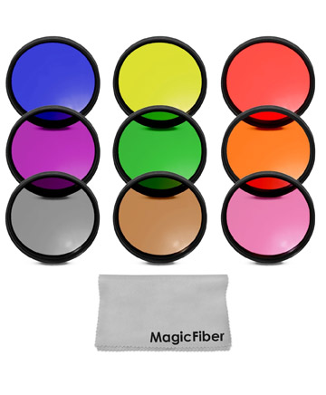 Multiple color lens filter kits
