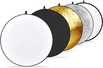 Round photo reflectors