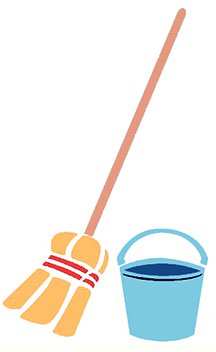 Sensor cleaning broom