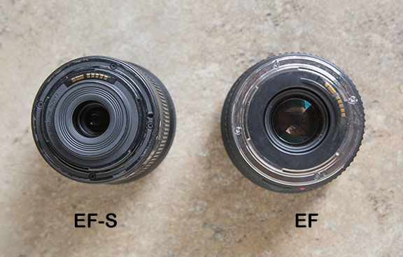 Comparación del tamaño de los objetivos EF-S vs EF