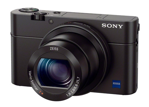 3/4 view of Sony RX100 Mark 3