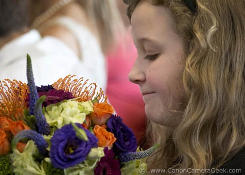 Flower girl at wedding