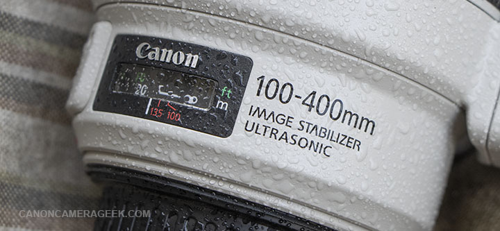 Wet Canon 100-400mm IS II Lens